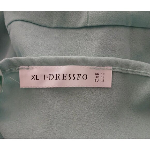 Dress Fo Women's Size XL High Low Light Green Dress Lightweight Dancing Clubbing - Picture 7 of 10